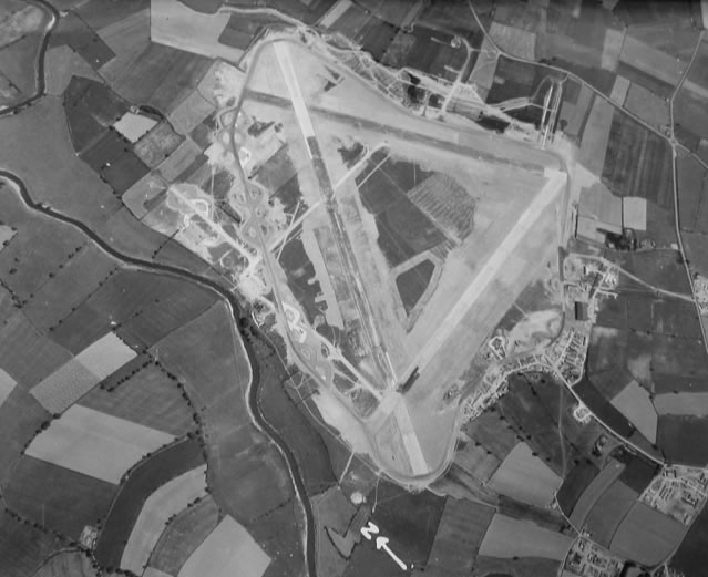 Skipton-on-Swale aerial view of airfield 